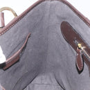 BURBERRY Nova Check Tote Bag PVC Leather Beige Dark Brown gold Auth BD286-19