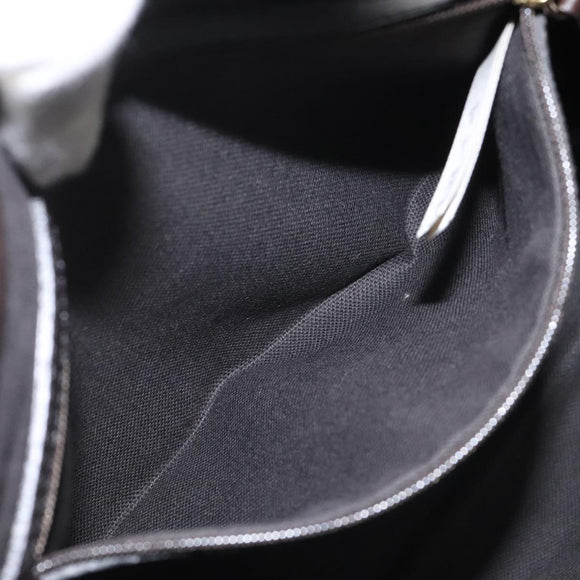 BURBERRY Nova Check Tote Bag PVC Leather Beige Dark Brown gold Auth BD286