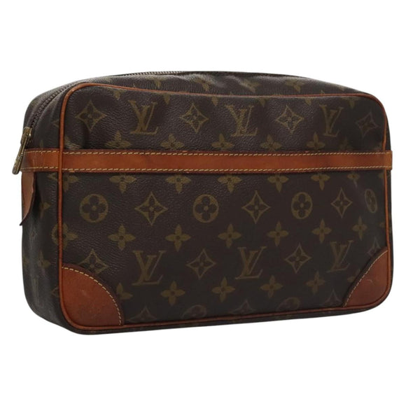 LOUIS VUITTON Monogram Compiegne 28 Clutch Bag M51845 LV Auth BD291
