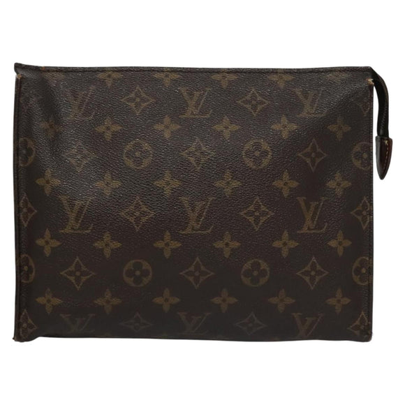 LOUIS VUITTON Monogram Poche Toilette 26 Pouch M47542 LV Auth BD294
