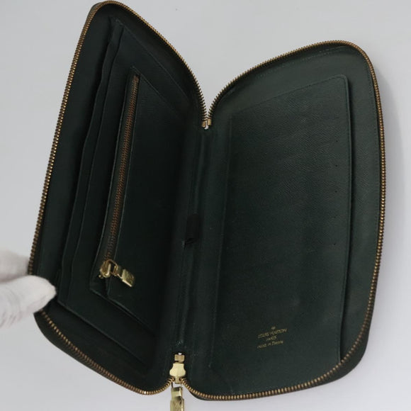 LOUIS VUITTON Taiga Organizer Atoll Travel Case Ardoise M30652 LV Auth BD299