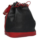 LOUIS VUITTON Epi Noe Shoulder Bag Bicolor Black Red M44017 LV Auth BD310-1