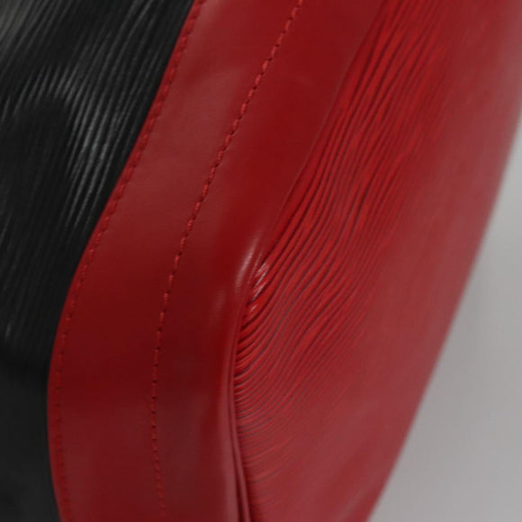 LOUIS VUITTON Epi Noe Shoulder Bag Bicolor Black Red M44017 LV Auth BD310