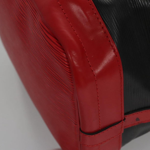LOUIS VUITTON Epi Noe Shoulder Bag Bicolor Black Red M44017 LV Auth BD310