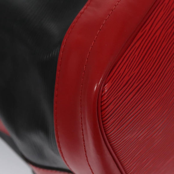 LOUIS VUITTON Epi Noe Shoulder Bag Bicolor Black Red M44017 LV Auth BD310