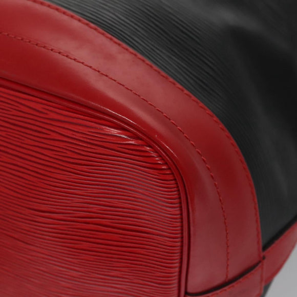 LOUIS VUITTON Epi Noe Shoulder Bag Bicolor Black Red M44017 LV Auth BD310