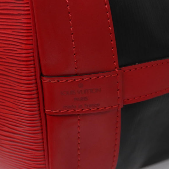 LOUIS VUITTON Epi Noe Shoulder Bag Bicolor Black Red M44017 LV Auth BD310