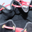 LOUIS VUITTON Epi Noe Shoulder Bag Bicolor Black Red M44017 LV Auth BD310-19