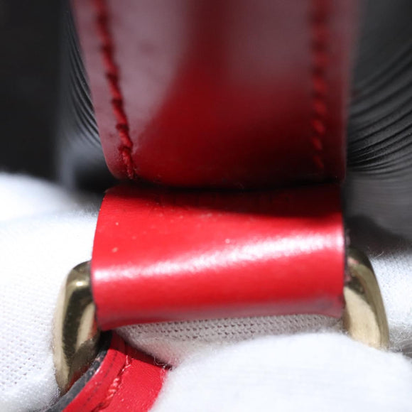 LOUIS VUITTON Epi Noe Shoulder Bag Bicolor Black Red M44017 LV Auth BD310