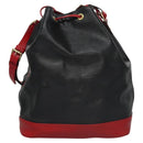LOUIS VUITTON Epi Noe Shoulder Bag Bicolor Black Red M44017 LV Auth BD310-3