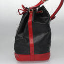 LOUIS VUITTON Epi Noe Shoulder Bag Bicolor Black Red M44017 LV Auth BD310-4