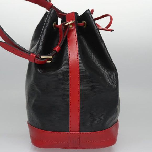 LOUIS VUITTON Epi Noe Shoulder Bag Bicolor Black Red M44017 LV Auth BD310