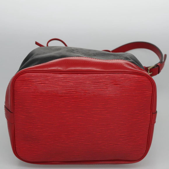 LOUIS VUITTON Epi Noe Shoulder Bag Bicolor Black Red M44017 LV Auth BD310