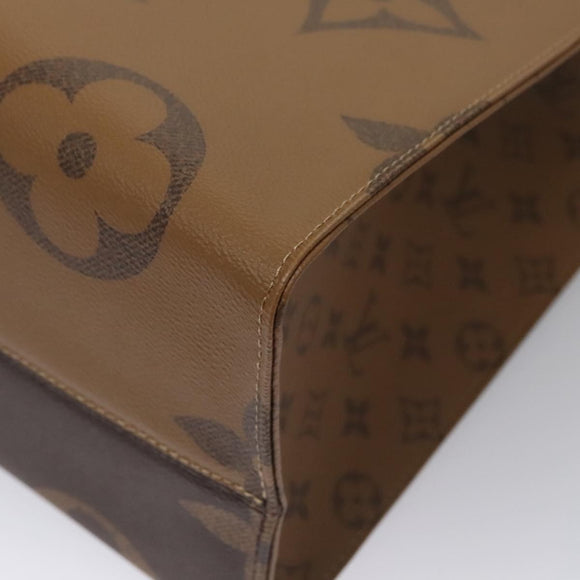 LOUIS VUITTON Monogram Reverse Giant On The Go GM Tote Bag M45320 Auth BD313S