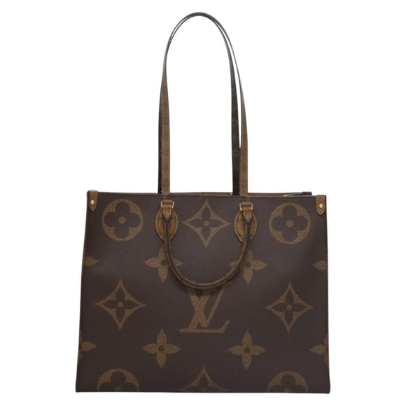 LOUIS VUITTON Monogram Reverse Giant On The Go GM Tote Bag M45320 Auth BD313S