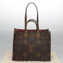 LOUIS VUITTON Monogram Reverse Giant On The Go GM Tote Bag M45320 Auth BD313S-12