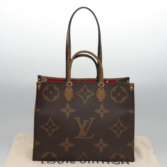 LOUIS VUITTON Monogram Reverse Giant On The Go GM Tote Bag M45320 Auth BD313S