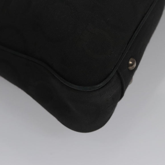 Salvatore Ferragamo Gancini Tote Bag Canvas Black Auth BD344