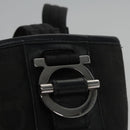 Salvatore Ferragamo Gancini Tote Bag Canvas Black Auth BD344-10