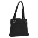 Salvatore Ferragamo Gancini Tote Bag Canvas Black Auth BD344-1