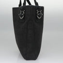 Salvatore Ferragamo Gancini Tote Bag Canvas Black Auth BD344-3