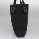 Salvatore Ferragamo Gancini Tote Bag Canvas Black Auth BD344-4