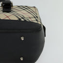 BURBERRY Nova Check Hand Bag Canvas Beige Black Auth BD352-14