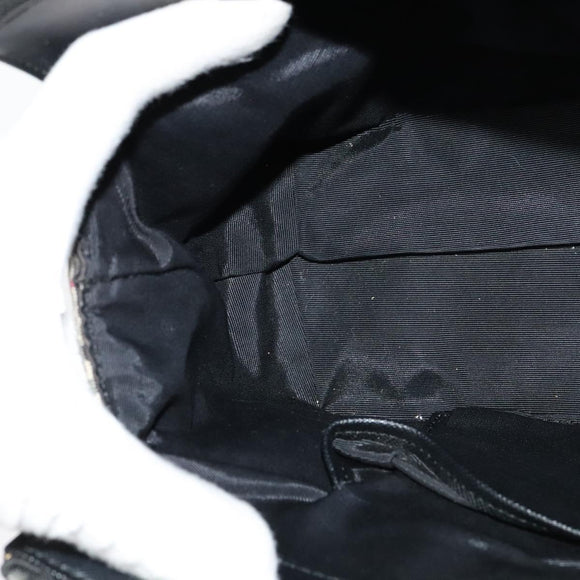 BURBERRY Nova Check Hand Bag Canvas Beige Black Auth BD352