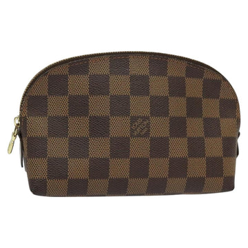 LOUIS VUITTON Damier Ebene Pochette Cosmetic PM Pouch N47516 LV Auth BD360