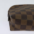 LOUIS VUITTON Damier Ebene Pochette Cosmetic PM Pouch N47516 LV Auth BD360-15