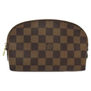 LOUIS VUITTON Damier Ebene Pochette Cosmetic PM Pouch N47516 LV Auth BD360-13