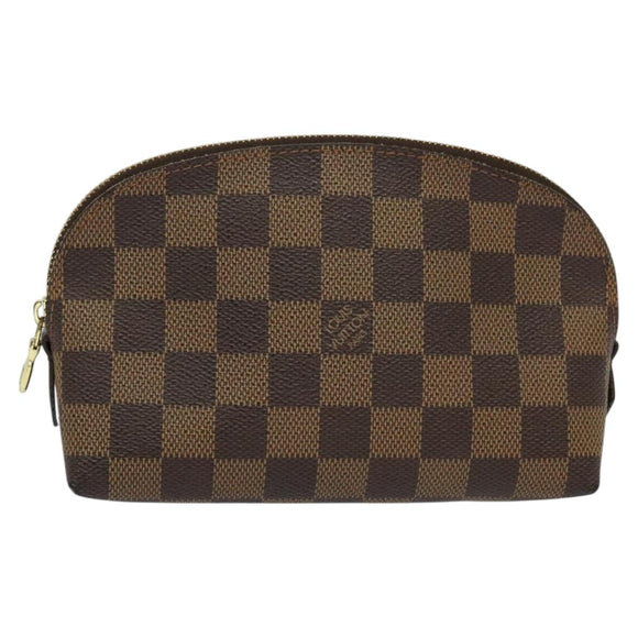 LOUIS VUITTON Damier Ebene Pochette Cosmetic PM Pouch N47516 LV Auth BD360
