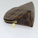 LOUIS VUITTON Damier Ebene Pochette Cosmetic PM Pouch N47516 LV Auth BD360-3