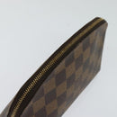 LOUIS VUITTON Damier Ebene Pochette Cosmetic PM Pouch N47516 LV Auth BD360-5