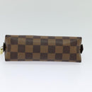 LOUIS VUITTON Damier Ebene Pochette Cosmetic PM Pouch N47516 LV Auth BD360-6
