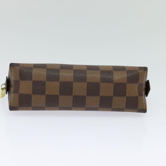 LOUIS VUITTON Damier Ebene Pochette Cosmetic PM Pouch N47516 LV Auth BD360