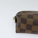 LOUIS VUITTON Damier Ebene Pochette Cosmetic PM Pouch N47516 LV Auth BD360-7