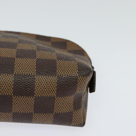 LOUIS VUITTON Damier Ebene Pochette Cosmetic PM Pouch N47516 LV Auth BD360