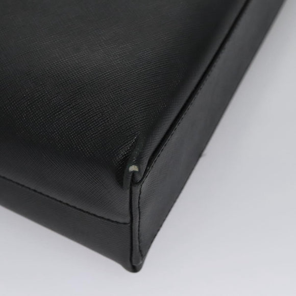 Salvatore Ferragamo Gancini Shoulder Bag Leather Black Auth BD371