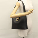 Salvatore Ferragamo Gancini Shoulder Bag Leather Black Auth BD371-26