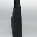 Salvatore Ferragamo Gancini Shoulder Bag Leather Black Auth BD371-3