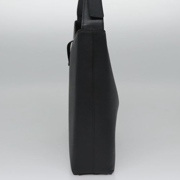 Salvatore Ferragamo Gancini Shoulder Bag Leather Black Auth BD371