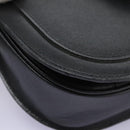 SAINT LAURENT Shoulder Bag Leather Black Gold Auth BD372-14
