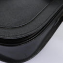 SAINT LAURENT Shoulder Bag Leather Black Gold Auth BD372-15