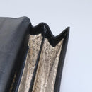SAINT LAURENT Shoulder Bag Leather Black Gold Auth BD372-19