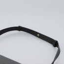 SAINT LAURENT Shoulder Bag Leather Black Gold Auth BD372-8