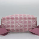 CHANEL New Travel Line Backpack Canvas Pink CC Auth BD376-11