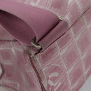 CHANEL New Travel Line Backpack Canvas Pink CC Auth BD376-14
