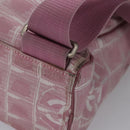 CHANEL New Travel Line Backpack Canvas Pink CC Auth BD376-15