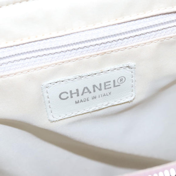 CHANEL New Travel Line Backpack Canvas Pink CC Auth BD376